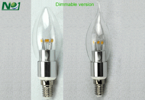 Dimmable LED Candle bulb