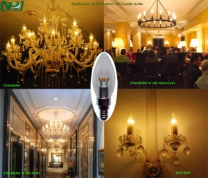 Applications of 360 degree LED Candle bulbs from No.1 lighting