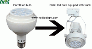 PAR30 LED Bulb equiped with track